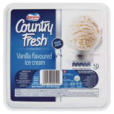 Dairymaid Country Fresh Vanilla Ice Cream 5L