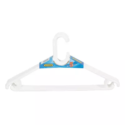 Addis White Unisex Hangers 5 Addis White Unisex Hangers 5