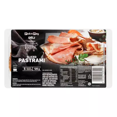 PnP Sliced Pastrami 125g