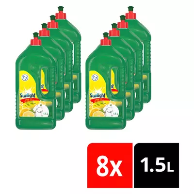 Sunlight Regular Degreasing Dishwashing Liquid Detergent 1.5L x 8 Sunlight Regular Degreasing Dishwashing Liquid Detergent 1.5L x 8