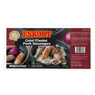 Eskort Gold Medal Pork Sausages 375g Eskort Gold Medal Pork Sausages 375g