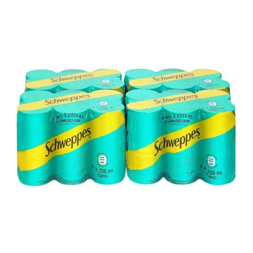 Schweppes Dry Lemon Can 200ml x 24