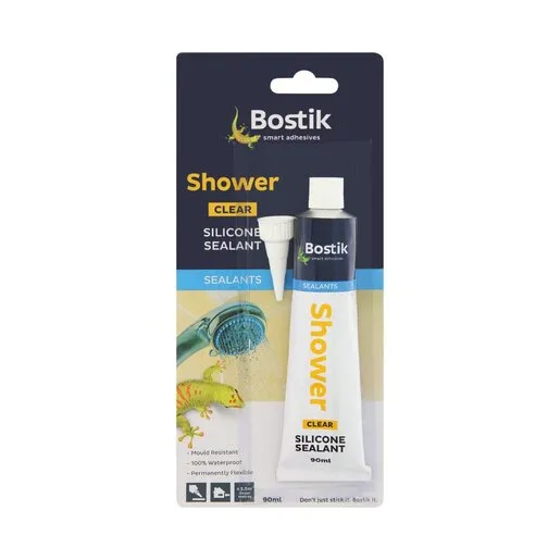 Bostik Shower Clear Silicone Sealant 90ml Bostik Shower Clear Silicone Sealant 90ml