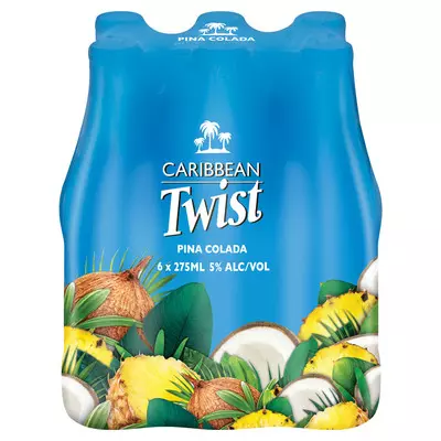 Caribbean Twist Pina Colada NRB 275ml x 6 Caribbean Twist Pina Colada NRB 275ml x 6