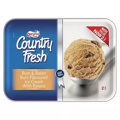 Dairymaid Country Fresh Rum & Raisin Ice Cream 2l Dairymaid Country Fresh Rum & Raisin Ice Cream 2l