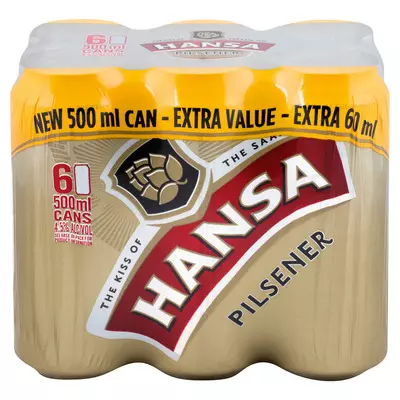 Hansa Pilsener Can 500ml x 6 Hansa Pilsener Can 500ml x 6