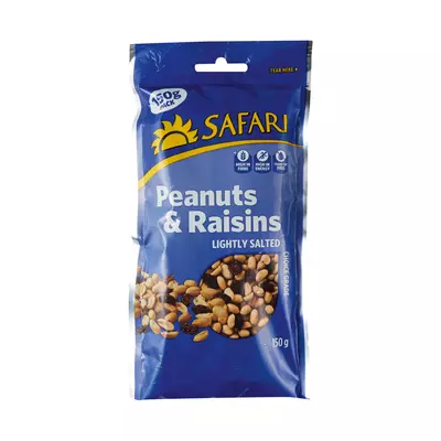 Safari Lightly Salted Raisins & Peanuts 150g