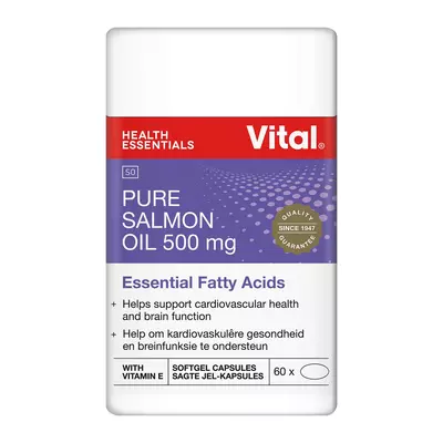 Vital Salmon Oil Omega 3 & Fatty Acids Acids Capsules 60ea