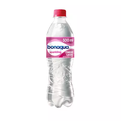 Bonaqua Strawberry Flavoured Sparkling Water 500ml Bonaqua Strawberry Flavoured Sparkling Water 500ml