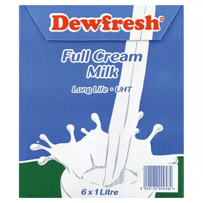 Dewfresh UHT Full Cream Milk 1L x 6 Dewfresh UHT Full Cream Milk 1L x 6