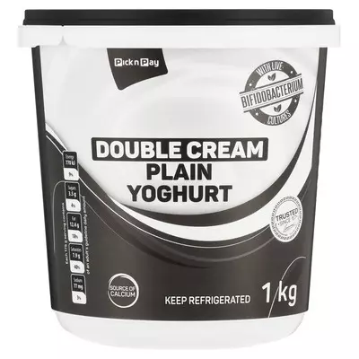 PnP Double Cream Plain Yoghurt 1kg PnP Double Cream Plain Yoghurt 1kg