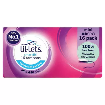 Lil-Lets Non-Applicator Tampons Mini 16's Lil-Lets Non-Applicator Tampons Mini 16's