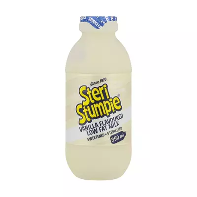 Steri Stumpie Low Fat Vanilla Milk 350ml x 24 Steri Stumpie Low Fat Vanilla Milk 350ml x 24