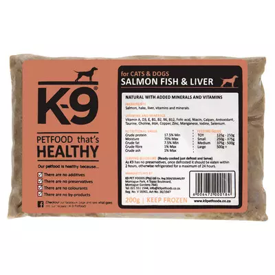 K-9 Foods Pet Food Fish & Liver 200g