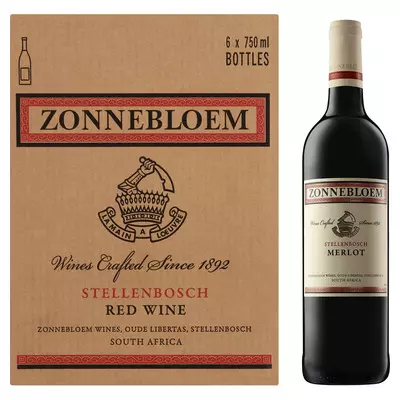 Zonnebloem Merlot 750ml x 6 Zonnebloem Merlot 750ml x 6