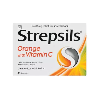 Strepsils Orange Vitamin C Lozenges 24's
