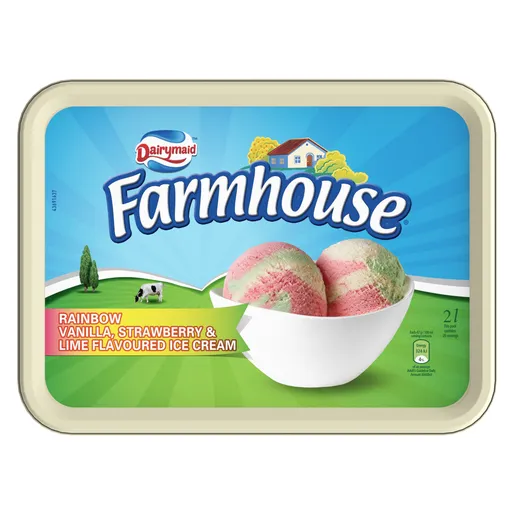 Dairymaid Farmhouse Rainbow Ice Cream 2l Dairymaid Farmhouse Rainbow Ice Cream 2l