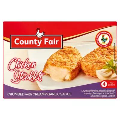 County Fair Garlic Chicken Steaklet 400g County Fair Garlic Chicken Steaklet 400g