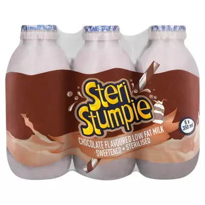Steri Stumpie Chocolate Flavoured Low Fat Milk 350ml x 6