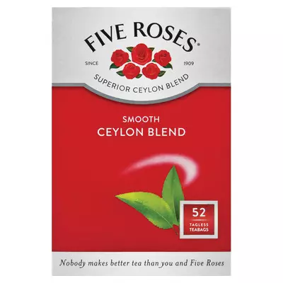 Five Roses Tagless Teabags 50ea Five Roses Tagless Teabags 50ea