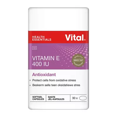 Vital Vitamin E 400 IU Antioxidant Capsules 30's Vital Vitamin E 400 IU Antioxidant Capsules 30's