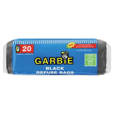 Garbie Black Refuse Bags on Roll 22mic 20's Garbie Black Refuse Bags on Roll 22mic 20's