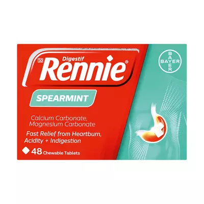 Rennie Spearmint Antacid Tablets 48's Rennie Spearmint Antacid Tablets 48's