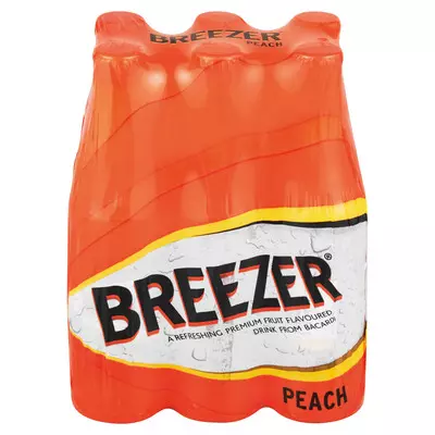 Bacardi Breezer Peach Spirit Cooler 275ml x 6 Bacardi Breezer Peach Spirit Cooler 275ml x 6