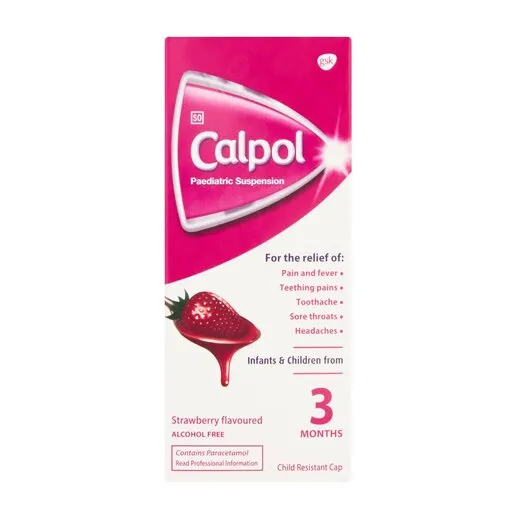 Calpol Paediatric Suspension Strawberry Flavour 100ml