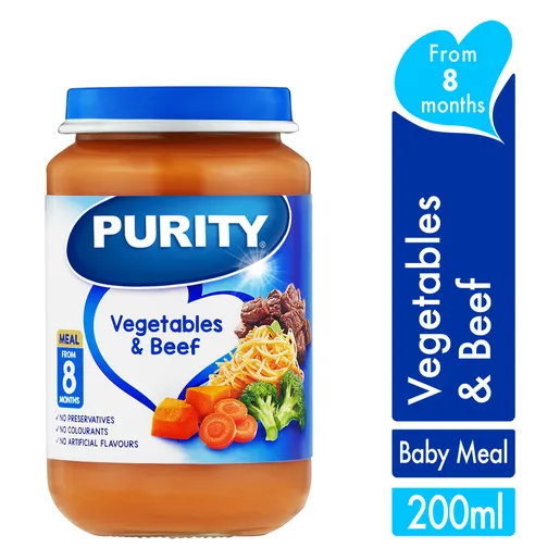 Purity Jar Vegetables & Beef 200ml from 8 Months