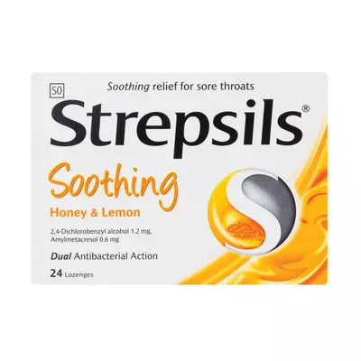 Strepsils Lozenges Honey & Lemon 24 Pack