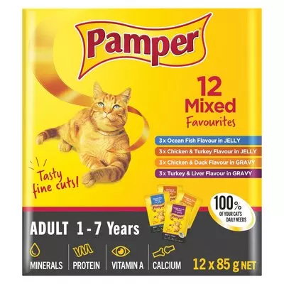 Pamper Friskies Mixed Multi Pack Fine Cuts 12 x 85g