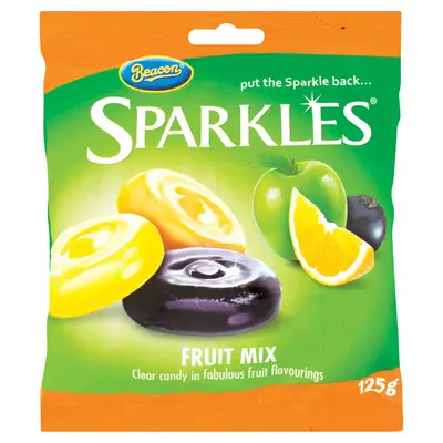 Beacon Sparkles Fruity Mixed Fruit 125g Beacon Sparkles Fruity Mixed Fruit 125g