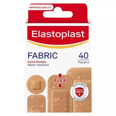 Elastoplast Assorted Fabric Plasters 40 Elastoplast Assorted Fabric Plasters 40
