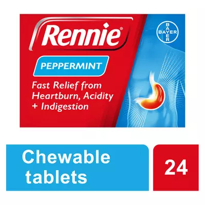 Rennie Peppermint Antacid Tablets 24's