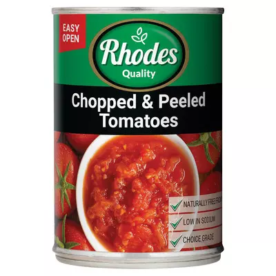 Rhodes Tomatoes Chopped & Peeled 410g