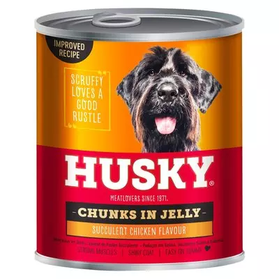 Husky Succulent Chicken Chunks In Jelly 775g Husky Succulent Chicken Chunks In Jelly 775g