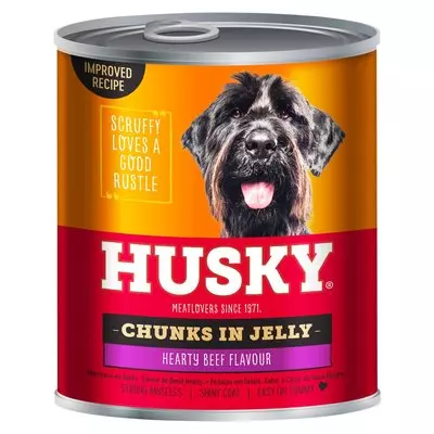 Husky Chunks In Jelly Hearty Beef Flavoured 775g Husky Chunks In Jelly Hearty Beef Flavoured 775g
