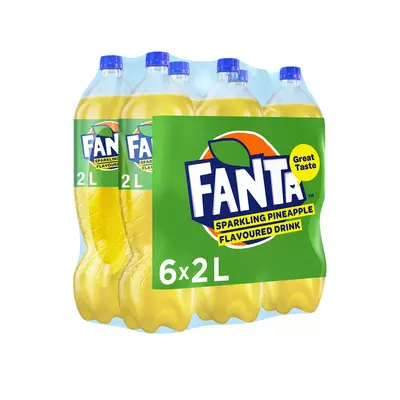 Fanta Pineapple Plastic Bottle 2L x 6