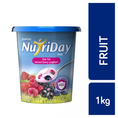Danone Nutriday Low Fat Mixed Berry Yoghurt 1kg Danone Nutriday Low Fat Mixed Berry Yoghurt 1kg