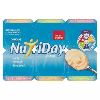 Nutriday Smooth Tropical Fruit Dairy Snack 6's Nutriday Smooth Tropical Fruit Dairy Snack 6's