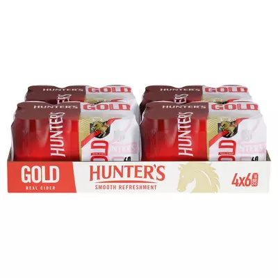 Hunters Gold Can 330ml x 24 Hunters Gold Can 330ml x 24