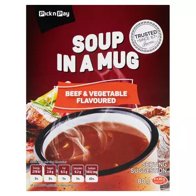 PnP Instant Soup Beef And Vegetable 4ea