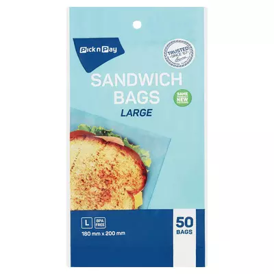PnP Large Sandwich Bags 50's