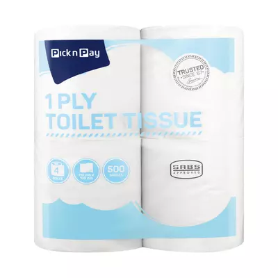 PnP 1 Ply White Toilet Paper 4ea PnP 1 Ply White Toilet Paper 4ea