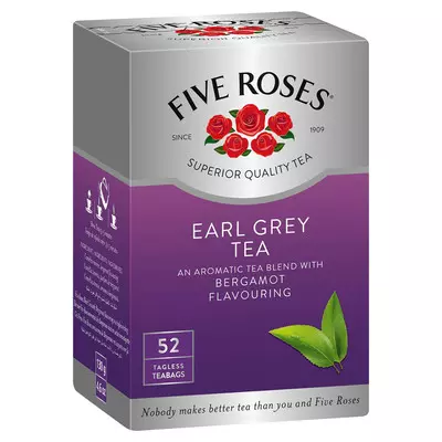 Five Roses Earl Grey Flavoured Tea 50ea Five Roses Earl Grey Flavoured Tea 50ea