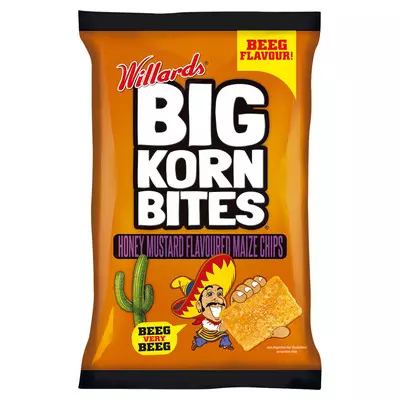Willards Big Corn Bites Honey Mustard 120g Willards Big Corn Bites Honey Mustard 120g
