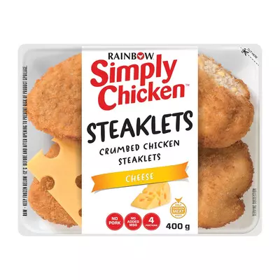 Rainbow Saucy Chicken Steaklets Cheese 400g