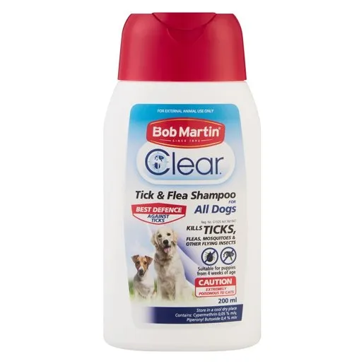 Bob Martin Tick & Flea Shampoo 200ml Bob Martin Tick & Flea Shampoo 200ml