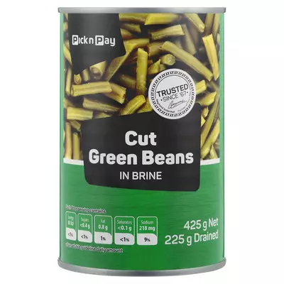 PnP Green Beans Crosscut 425g